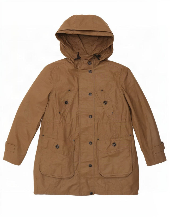 Massimo Dutti γυναικείο μπουφάν Parka με κουκούλα UK 12 μεσαίο βαμβακερό μπεζ