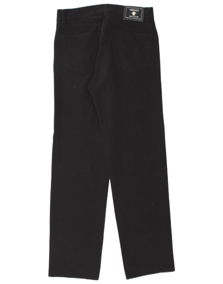 Ανδρικό ίσιο casual παντελόνι Versace W33 L31 Μαύρο Πολυαμίδιο