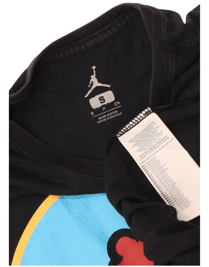 Jordan Ανδρικό γραφικό T-Shirt Top Μικρό μαύρο βαμβακερό