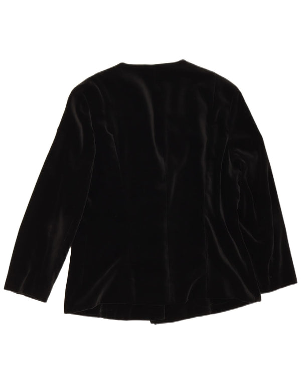 Vintage γυναικείο σακάκι 3/4 με 5 κουμπιά blazer UK 14 μεσαίο μαύρο