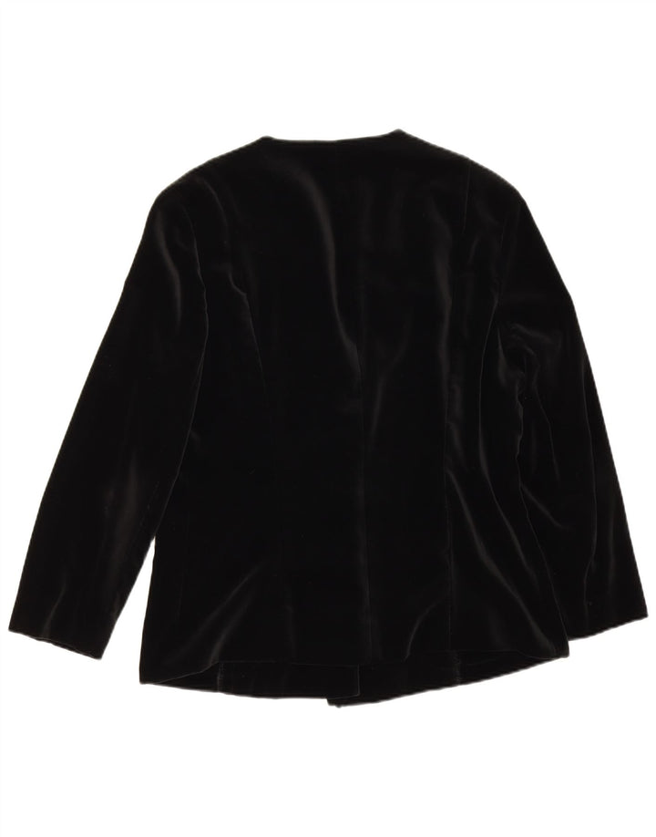 Vintage γυναικείο σακάκι 3/4 με 5 κουμπιά blazer UK 14 μεσαίο μαύρο