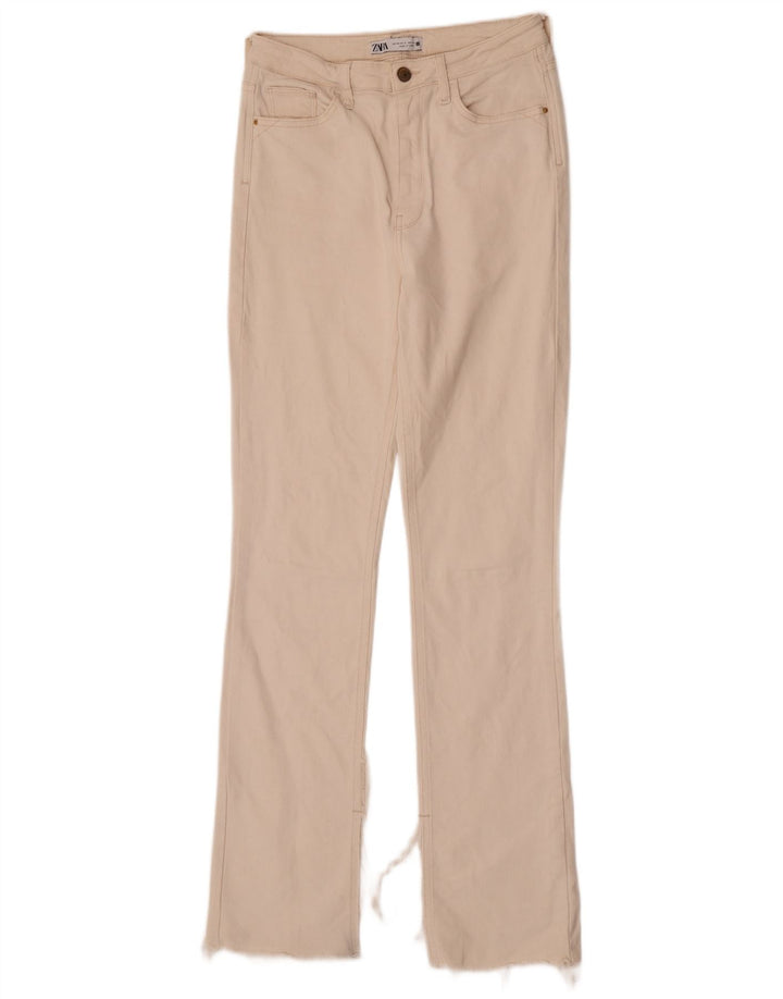 Zara Γυναικείο Τζιν μποτάκι EU 38 Small W28 L32 Off White