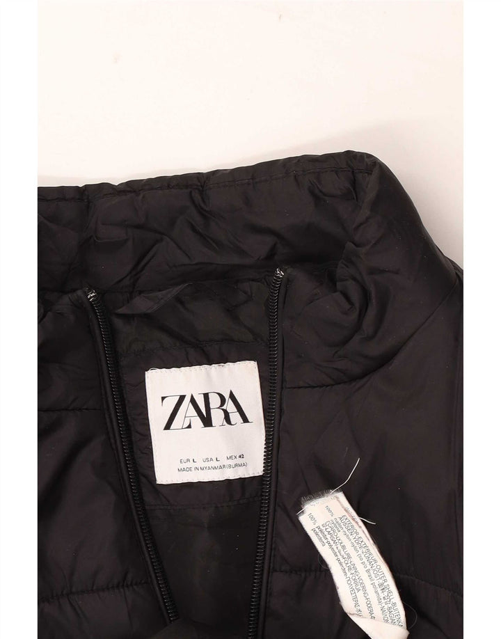 Zara Ανδρικό μπουφάν UK 40 Large Black Nylon
