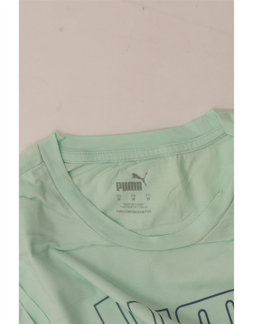 Γυναικείο γραφικό μπλουζάκι Puma Top UK 14 Medium Green