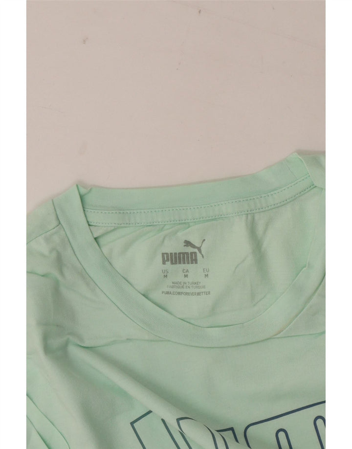 Γυναικείο γραφικό μπλουζάκι Puma Top UK 14 Medium Green