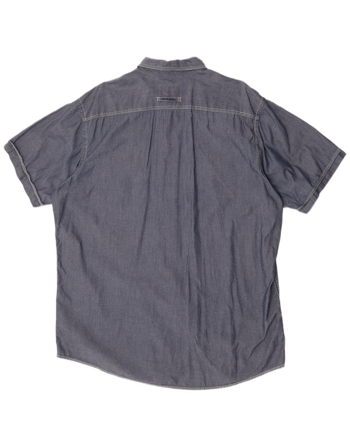 Camel Active Ανδρικό Πουκάμισο Μοντέρνα Εφαρμογής 2XL Navy Blue Βαμβακερό