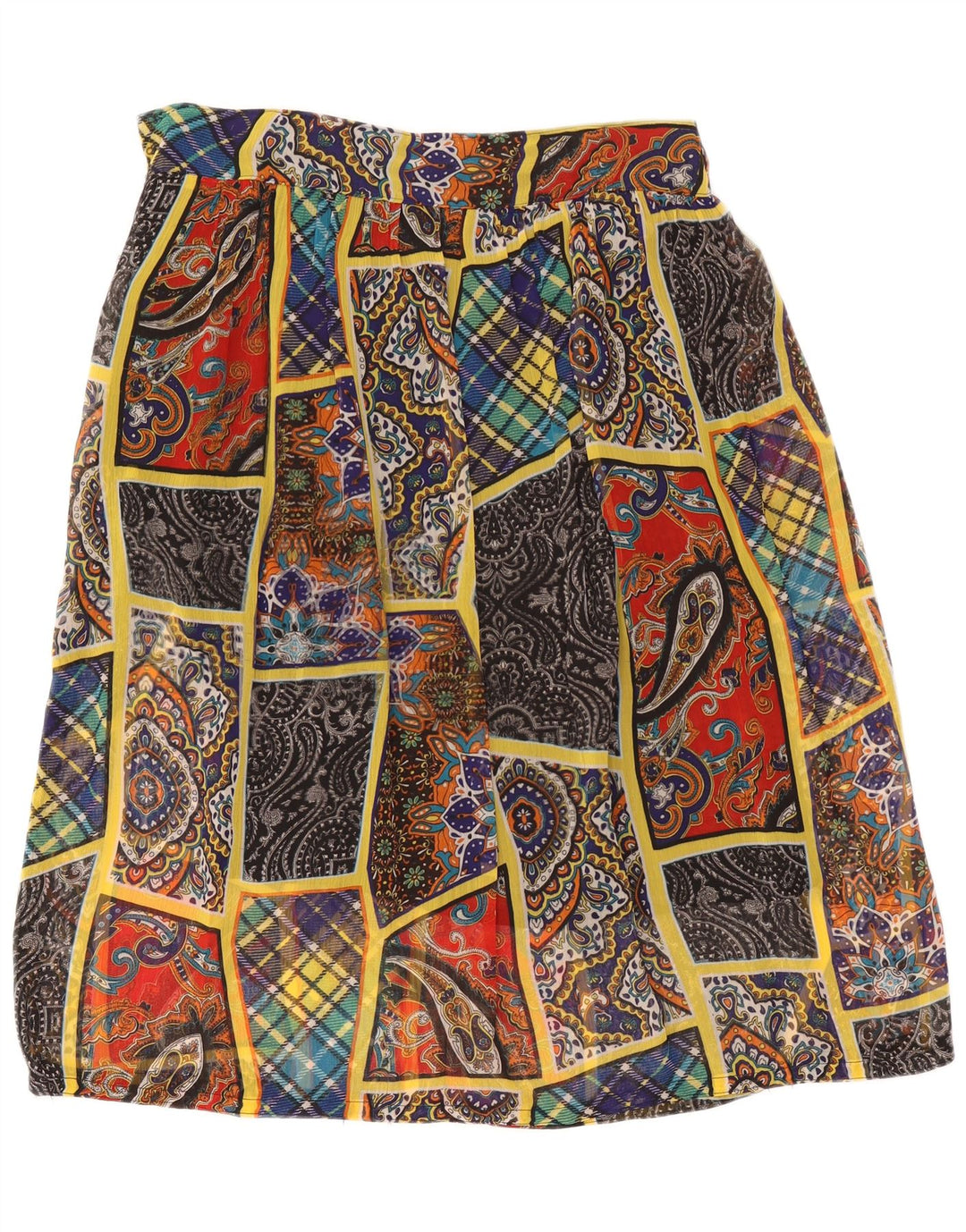 Vintage Γυναικεία Φούστα σε γραμμή Α W38 XL Πολύχρωμο Patchwork