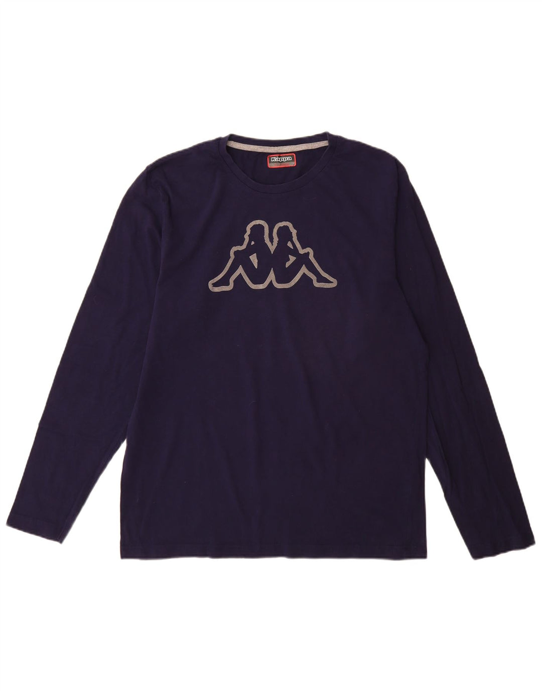 Ανδρικό γραφικό τοπ Kappa Μακρυμάνικο XL Navy Blue Cotton