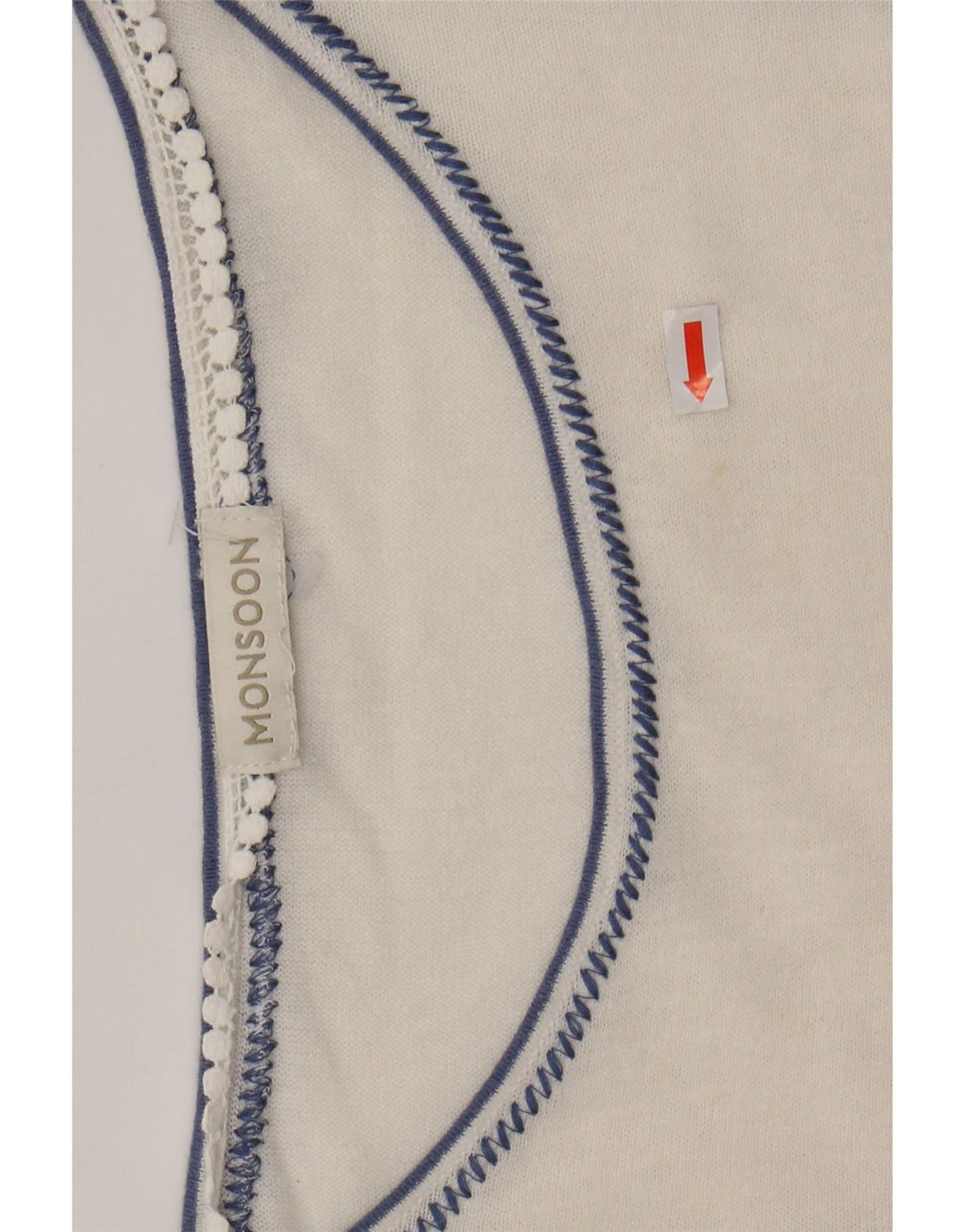 Γυναικεία μπλούζα MONSOON Top UK 16 Large Off White Floral Λευκά είδη