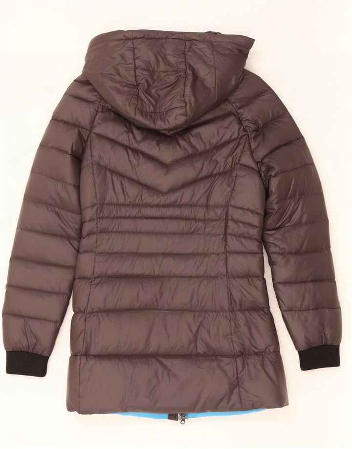 Γυναικείο μπουφάν με κουκούλα Byblos UK 8 Small Grey Nylon