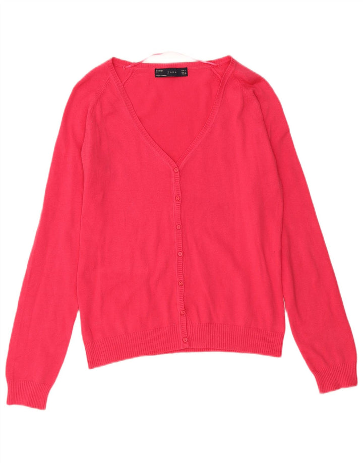 Zara Γυναικεία Ζακέτα UK 14 Large Pink