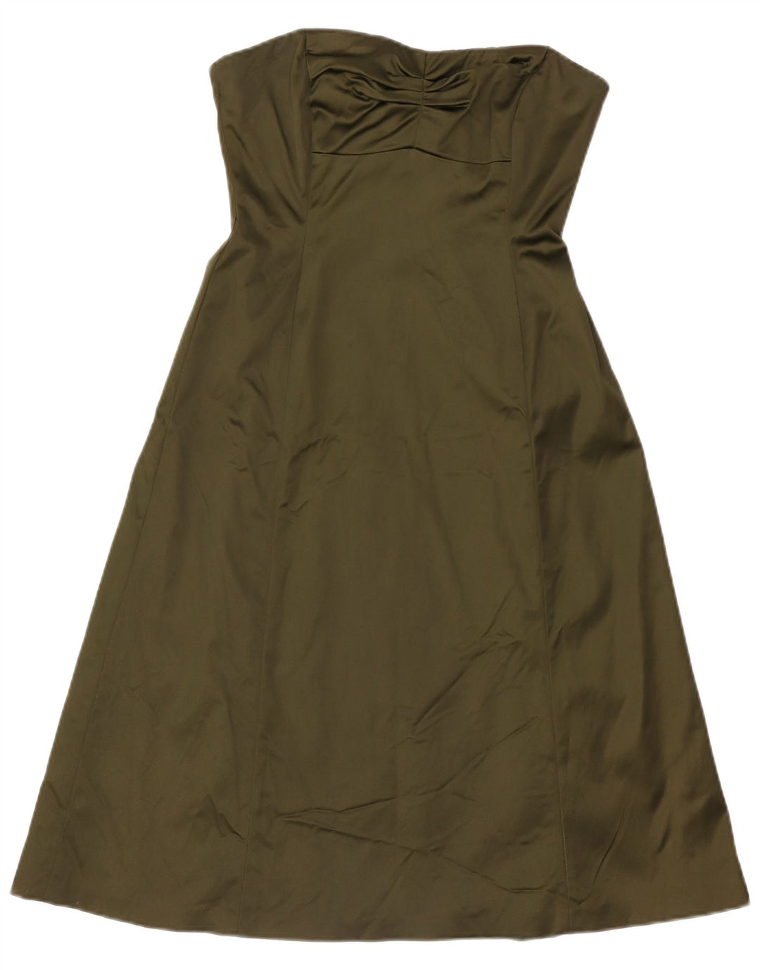 Coast Γυναικείο Στράπλες Φόρεμα UK 12 Medium Khaki Acetate