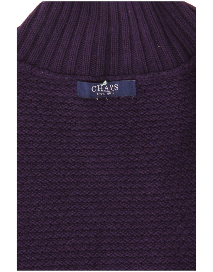 CHAPS Γυναικείο πουλόβερ ζακέτα 3/4 μανίκια UK 12 Medium Purple