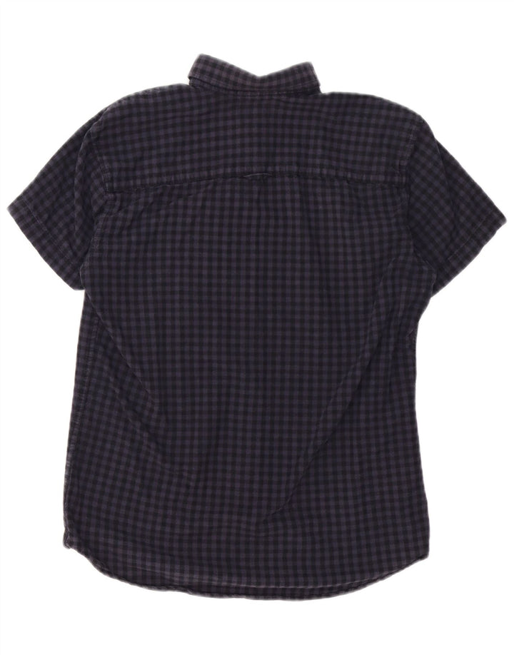Jack & Jones Ανδρικό κοντομάνικο πουκάμισο με κανονική εφαρμογή Μικρό Navy Blue Gingham