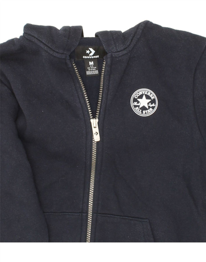 CONVERSE Boys Zip Hoodie Sweater 10-11 Years Medium Navy Blue Vintage Converse and Second-Hand Converse from Messina Hembry 