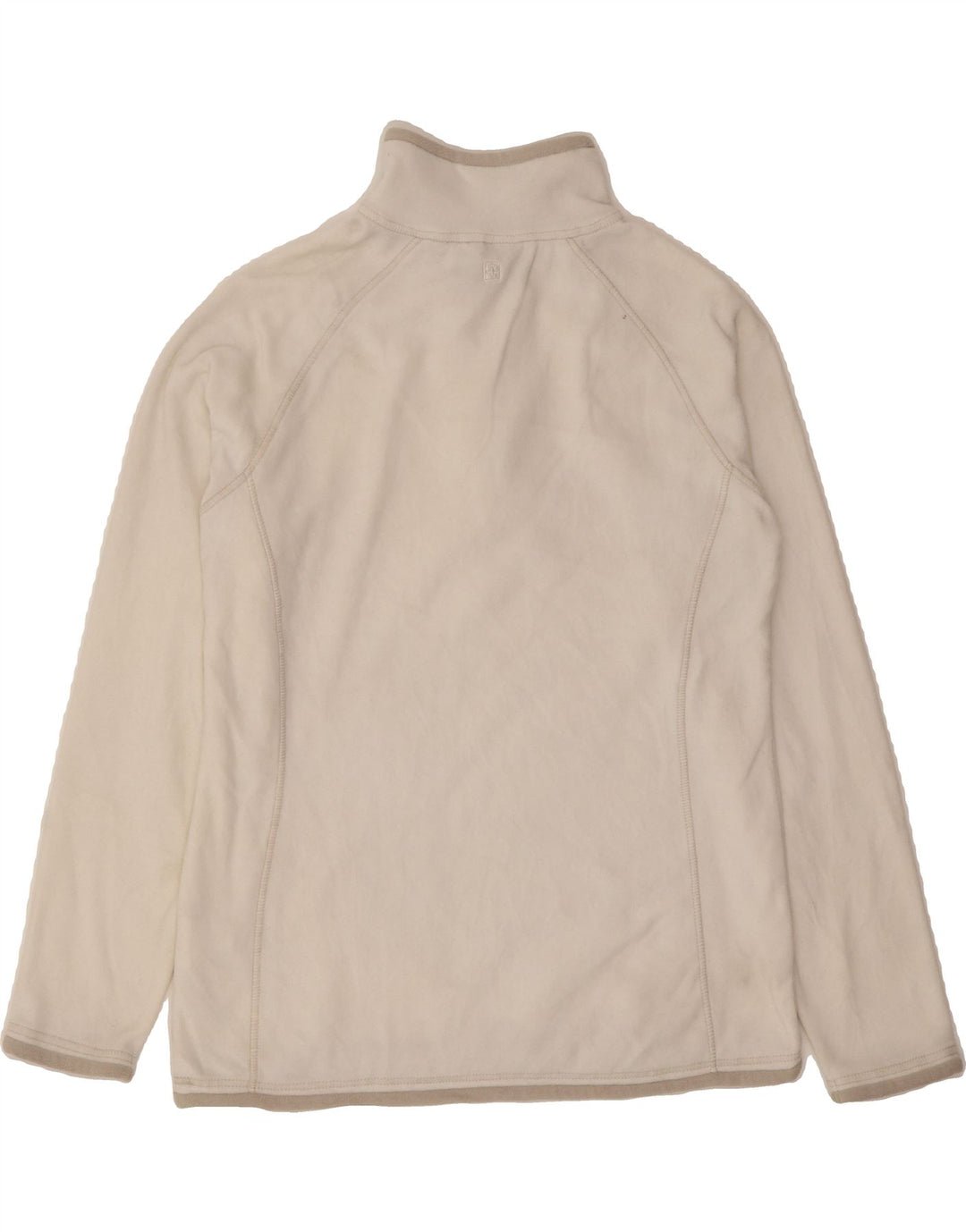 MOUNTAIN WAREHOUSE Womens Zip Neck Fleece Jumper UK 12 Medium  White Vintage Mountain Warehouse and Second-Hand Mountain Warehouse from Messina Hembry 