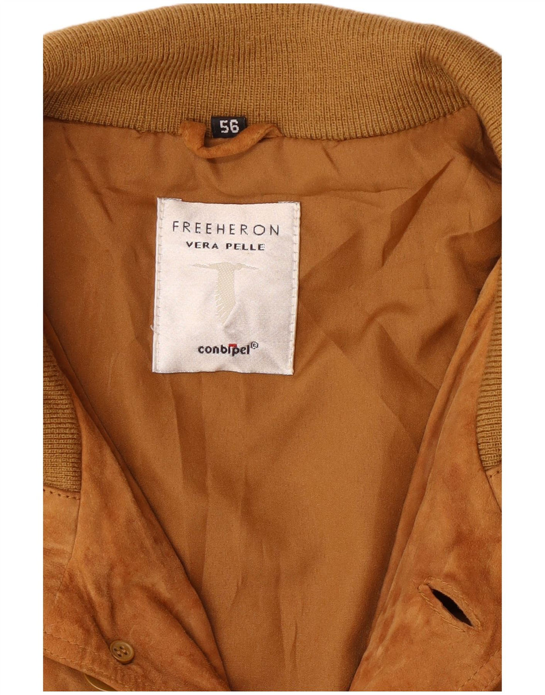 Freeheron Ανδρικό Suede Bomber Jacket IT 56 XL Καφέ Δερμάτινο