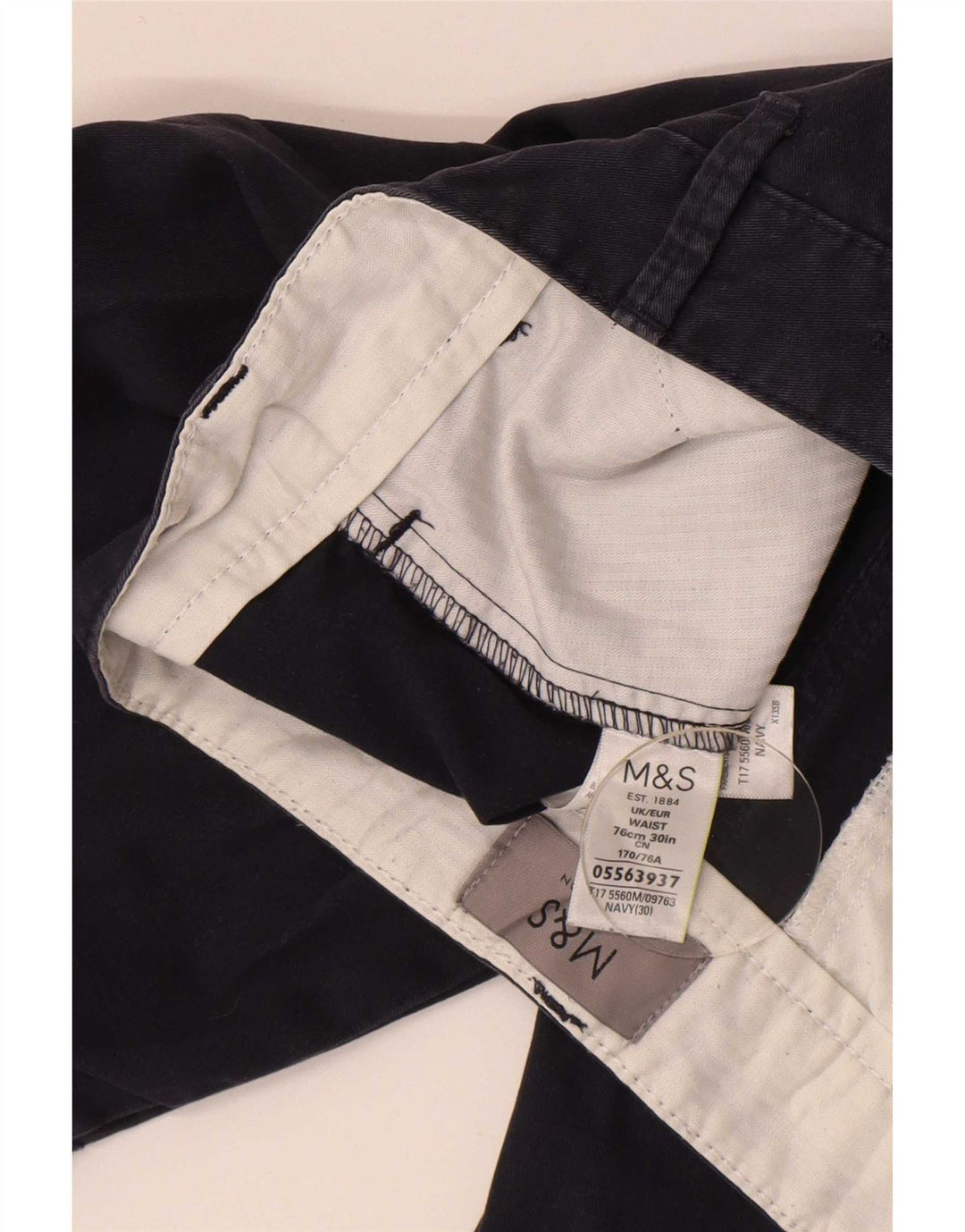 Ανδρικό σορτς Chino Marks & Spencer W30 Βαμβακερό μεσαίο Navy Blue