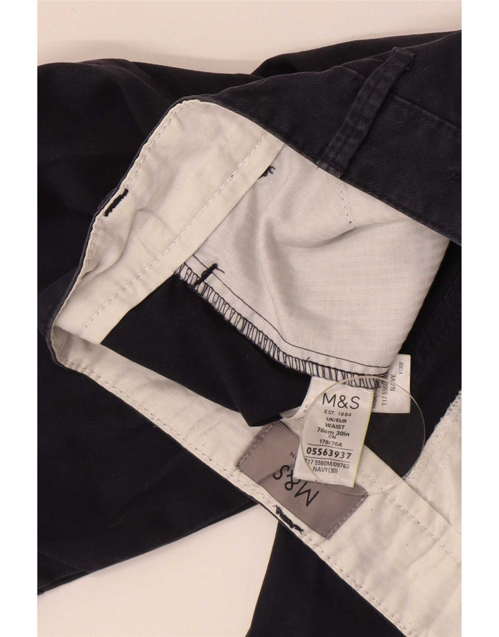 Ανδρικό σορτς Chino Marks & Spencer W30 Βαμβακερό μεσαίο Navy Blue