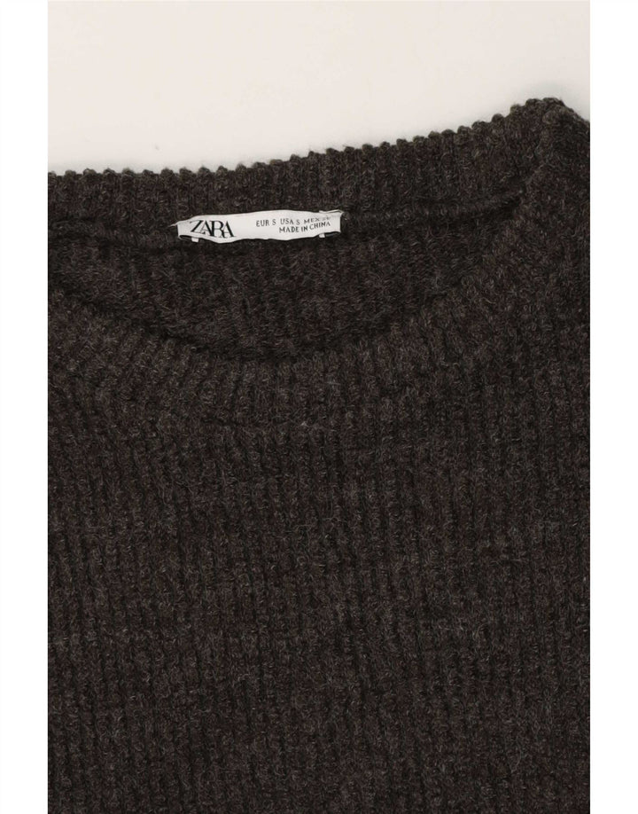 Zara Γυναικείο T-Shirt Top UK 10 Small Grey