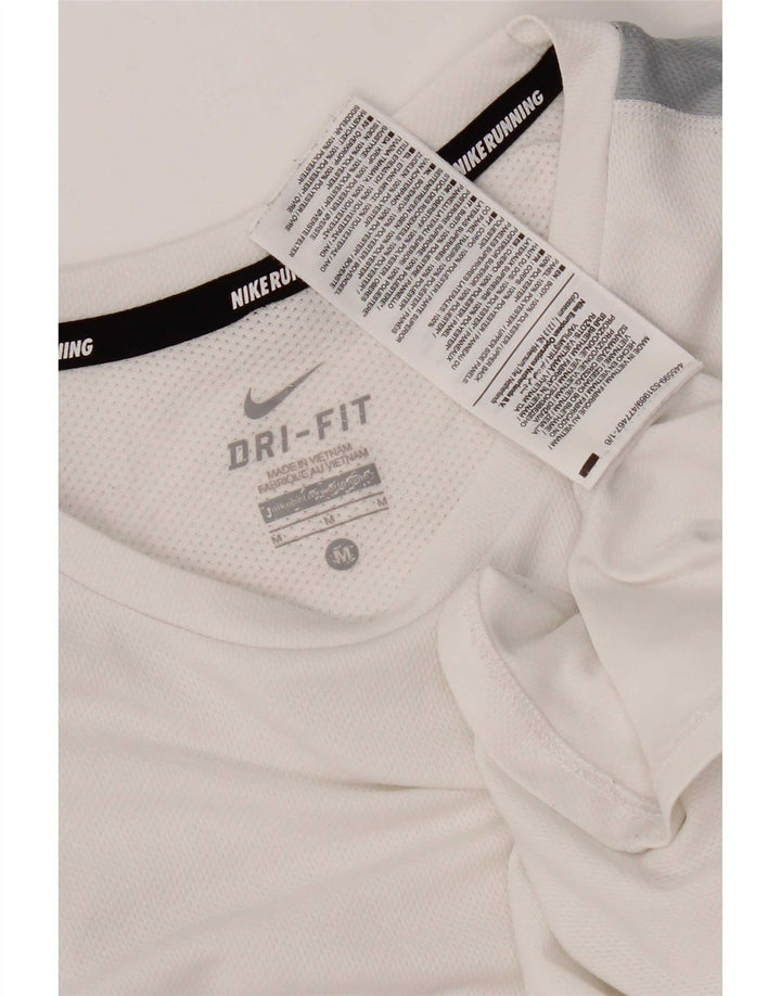 Ανδρικό T-Shirt Nike Dri Fit Τοπ μεσαίου λευκού χρώματος πολυεστέρας