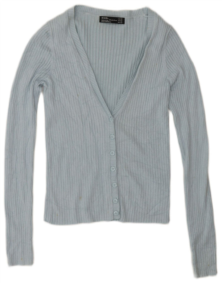 Zara Γυναικείο πουλόβερ UK 12 Medium Blue Rayon