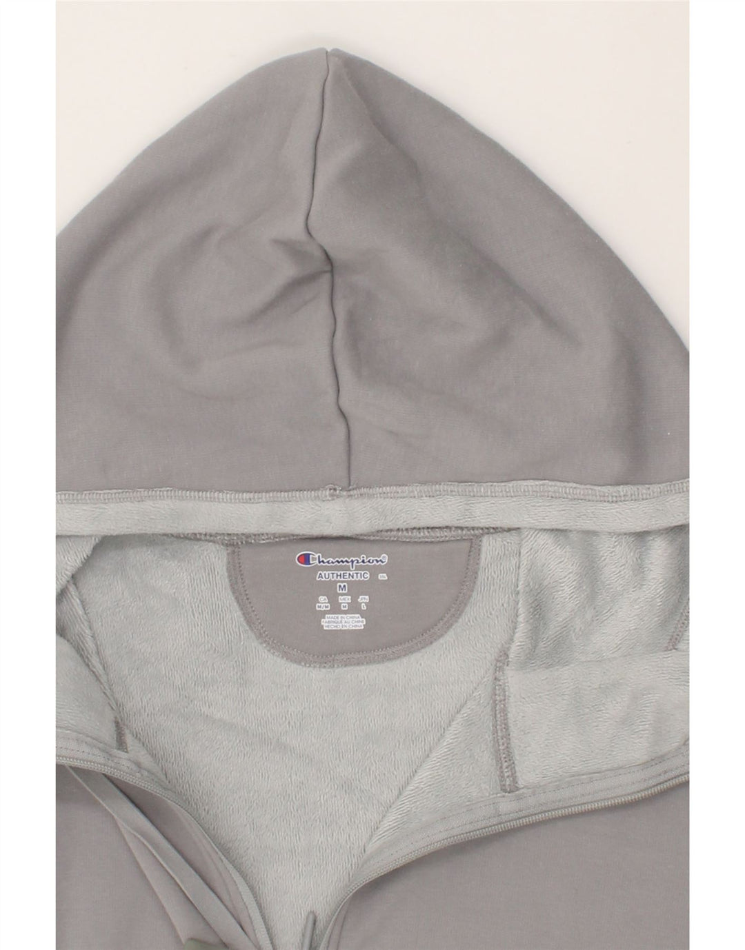 CHAMPION Mens Zip Hoodie Sweater Medium Grey Polyester Vintage Champion and Second-Hand Champion from Messina Hembry 