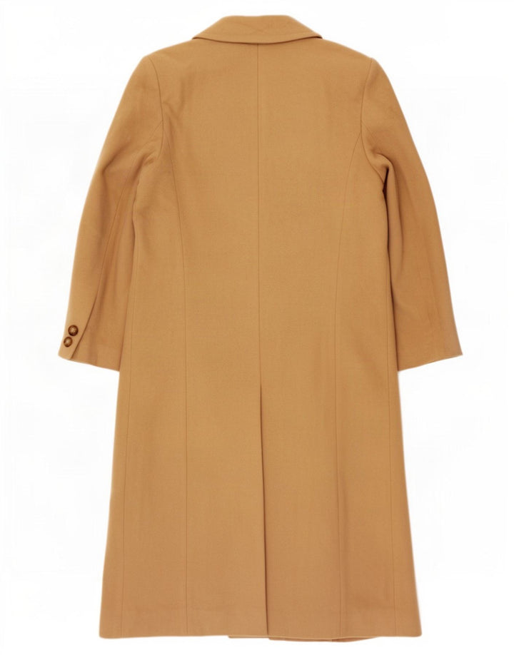 Marks & Spencer Γυναικείο παλτό με διπλό στήθος UK 10 Small Beige New Wool