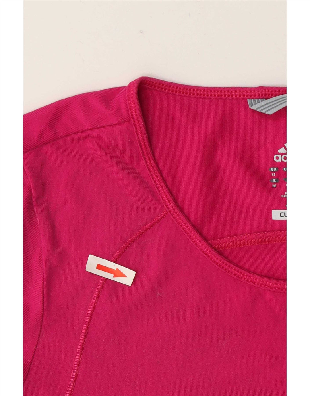 Adidas Γυναικείο T-Shirt Climalite Top UK 12 Medium Pink
