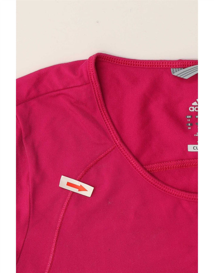 Adidas Γυναικείο T-Shirt Climalite Top UK 12 Medium Pink