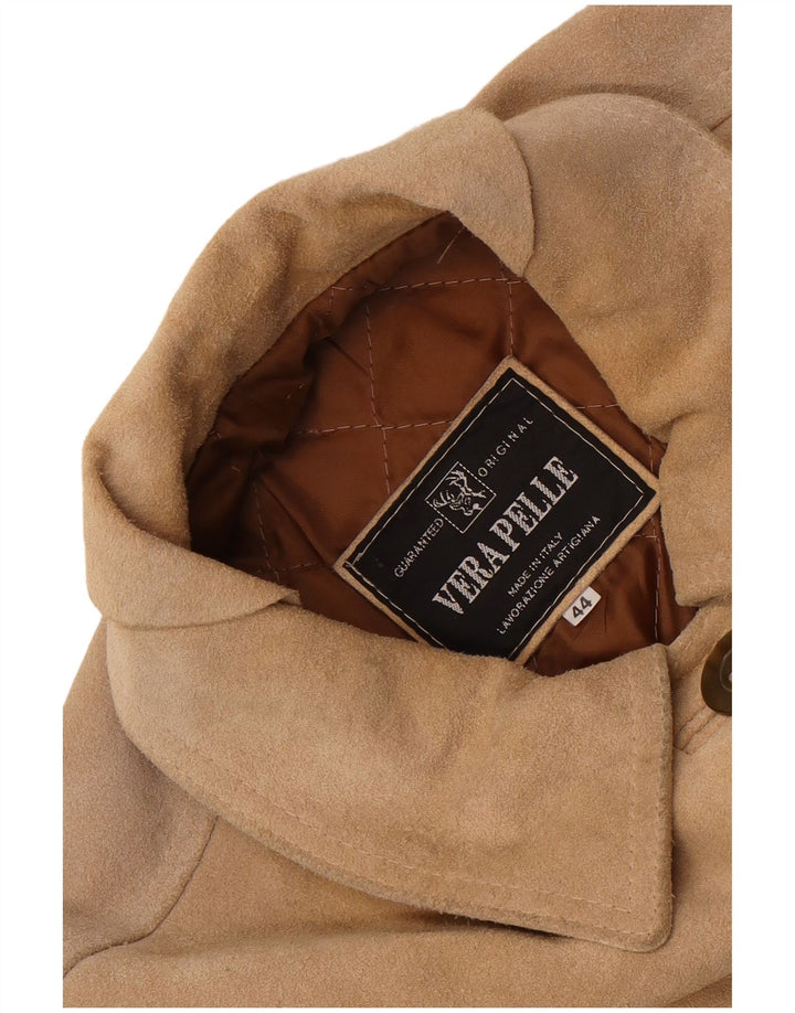 Vintage Γυναικείο Suede Jacket IT 44 Medium Beige Leather