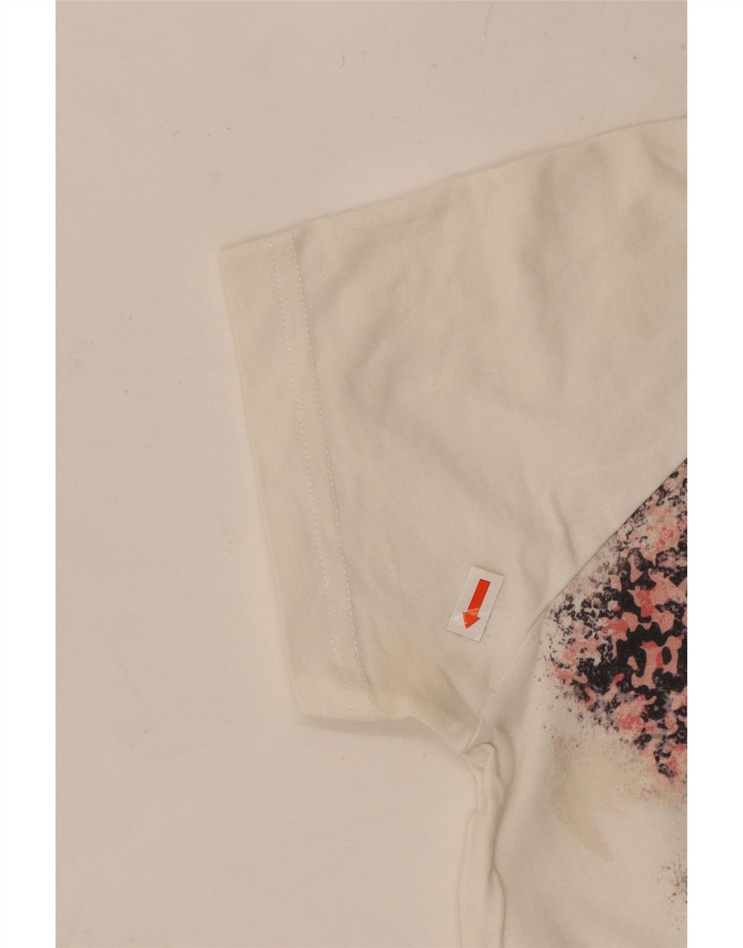 Γυναικείο γραφικό μπλουζάκι ADIDAS Top UK 10 Small White Animal Print Βαμβακερό