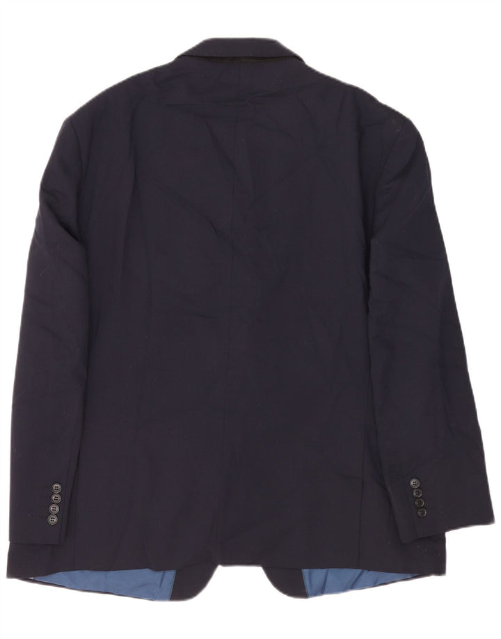 Marks & Spencer Ανδρικό μπουφάν σακάκι με 2 κουμπιά UK 46 3XL Navy Blue Wool