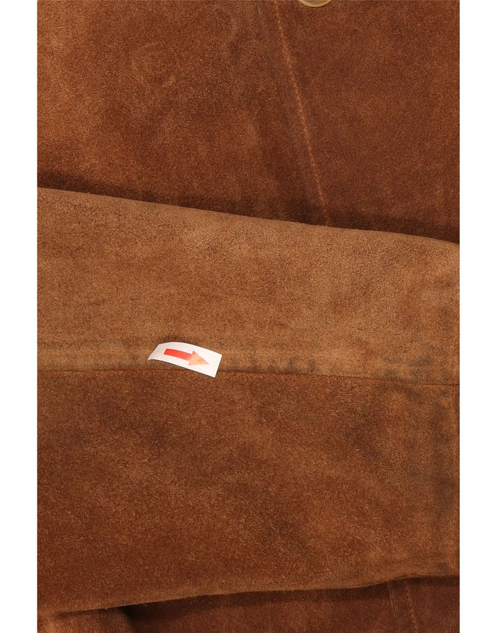 Vintage Ανδρικό Suede Jacket IT 54 2XL Καφέ Δερμάτινο
