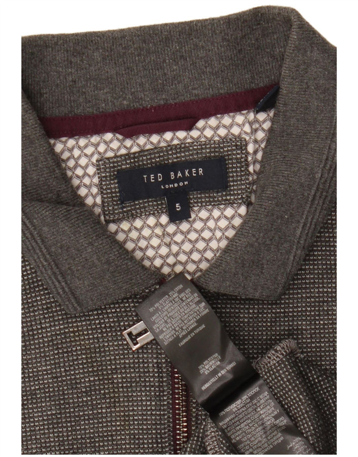 Ανδρικό μακρυμάνικο μπλουζάκι πόλο Ted Baker, μέγεθος 5 XL, πολυεστέρας με γκρι φλύκταινες