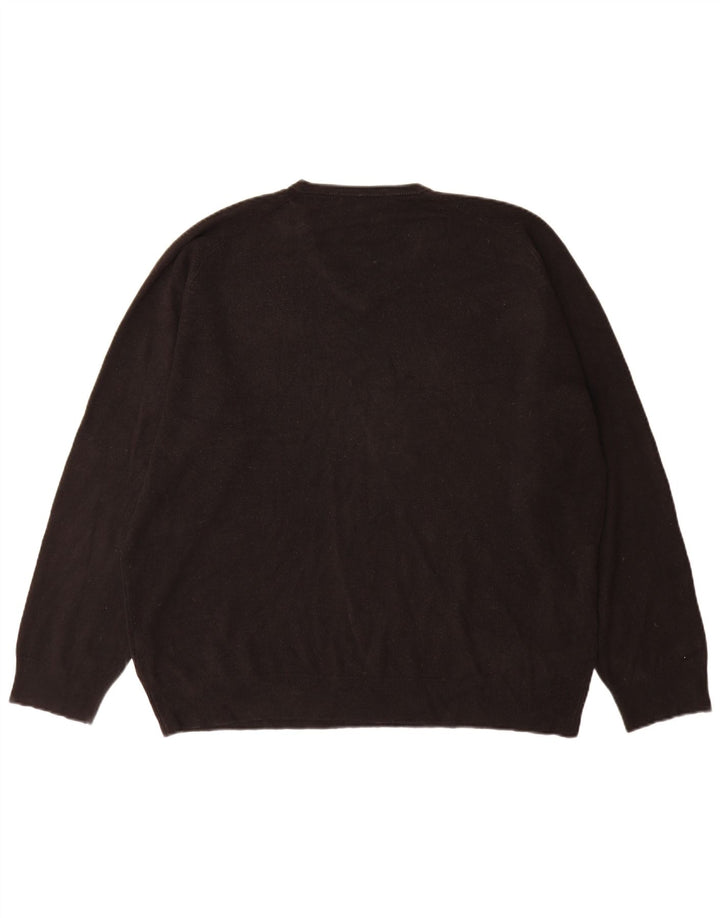 Marks & Spencer Ανδρικό πουλόβερ με λαιμόκοψη 2XL μαύρο ακρυλικό