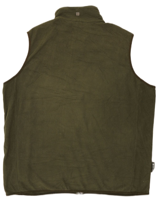 Mountain Warehouse Mens Fleece Gilet UK 42 XL Khaki Polyester