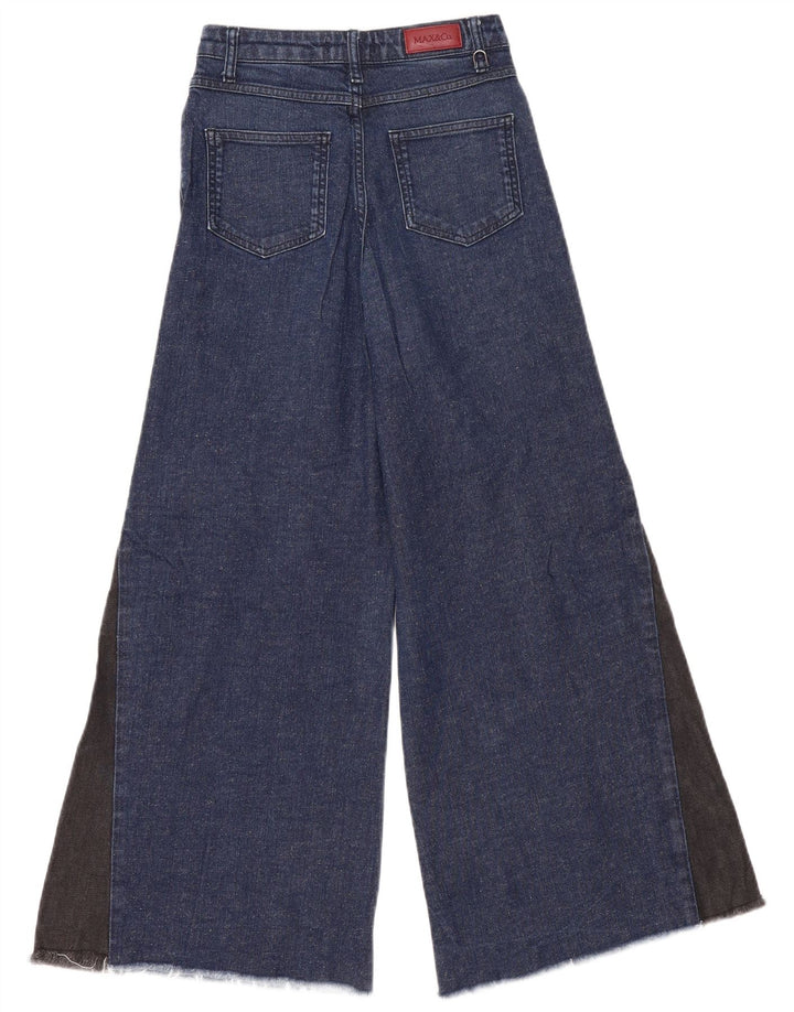 Max & Co. Γυναικείο τζιν με φλάντζα W26 L28 Blue Colourblock Βαμβακερό