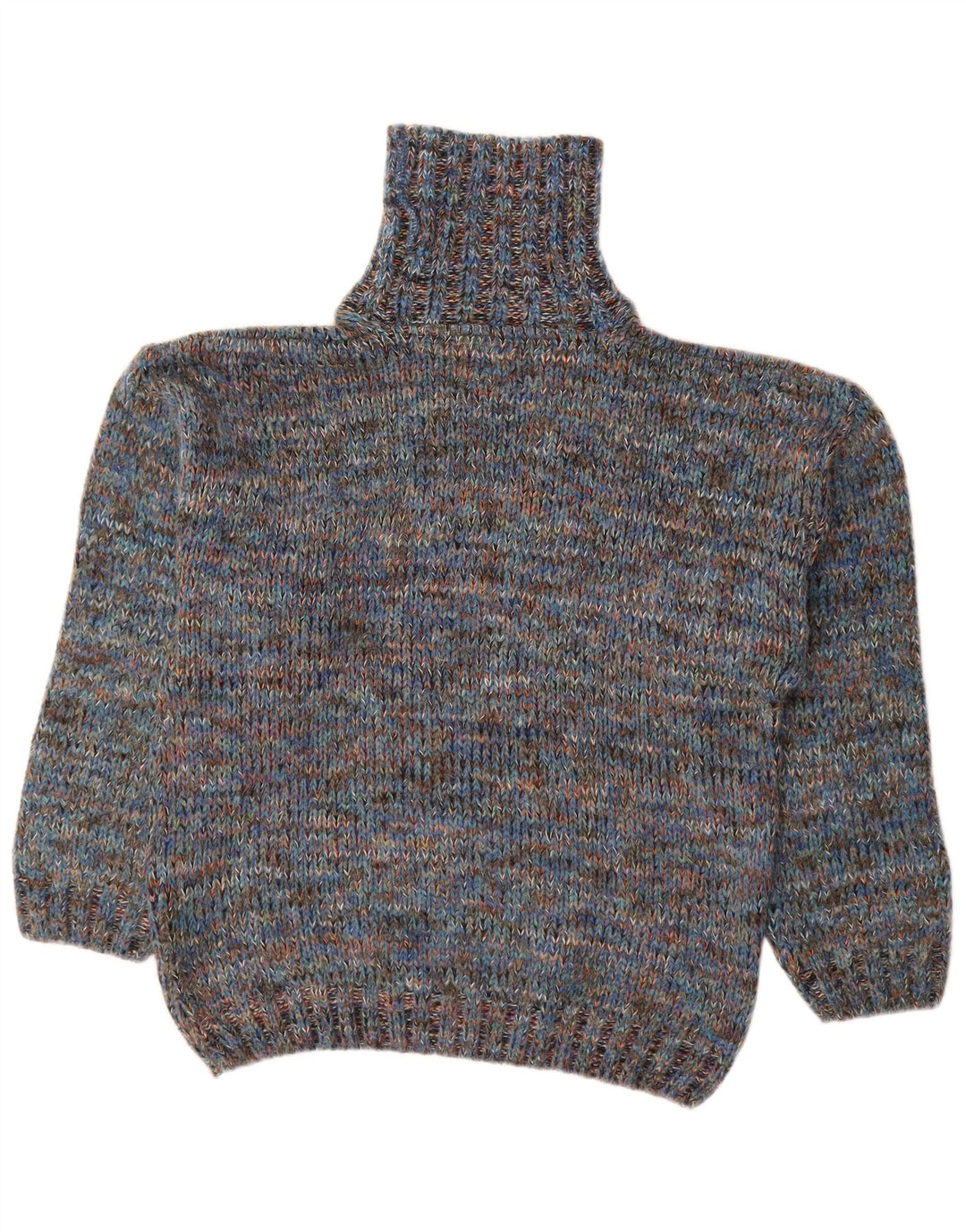 NORTH POLE Ανδρικό πουλόβερ με ρολό λαιμόκοψη μαλλί μεσαίου μπλε