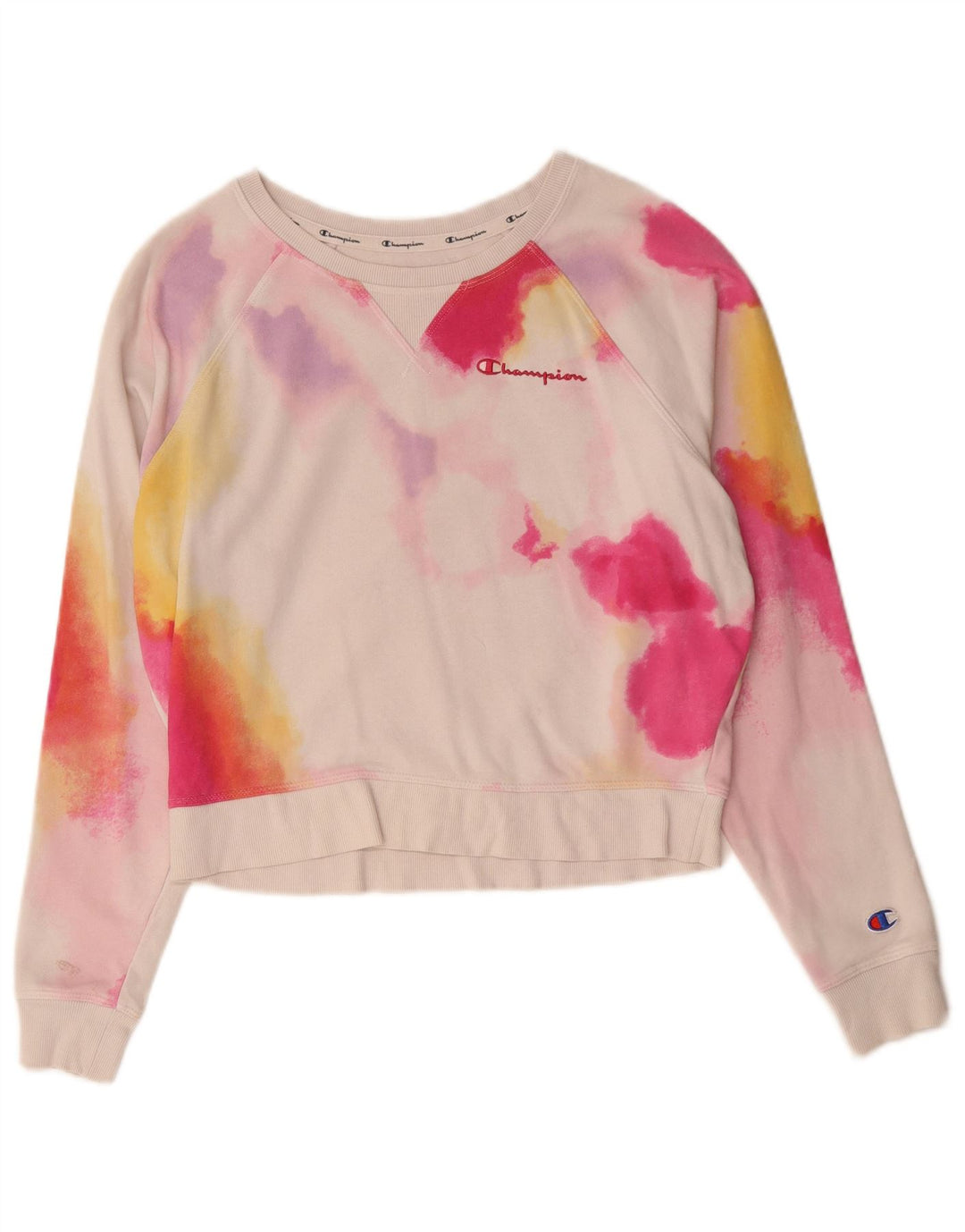 Champion Womens Loose Fit Φούτερ Jumper UK 14 Medium Πολύχρωμο