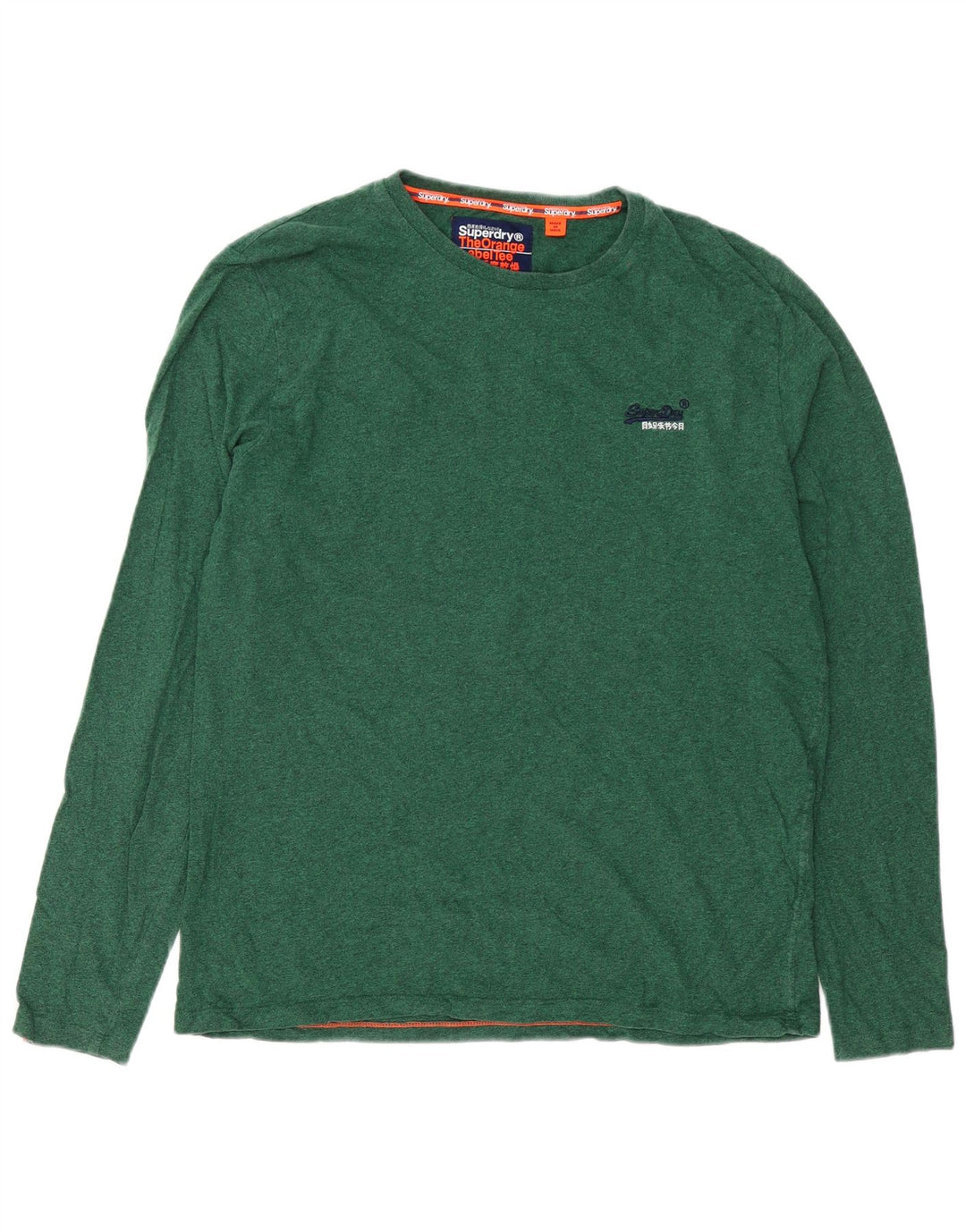 Superdry Ανδρικό μακρυμάνικο μπλουζάκι 2XL Πράσινο Flecked