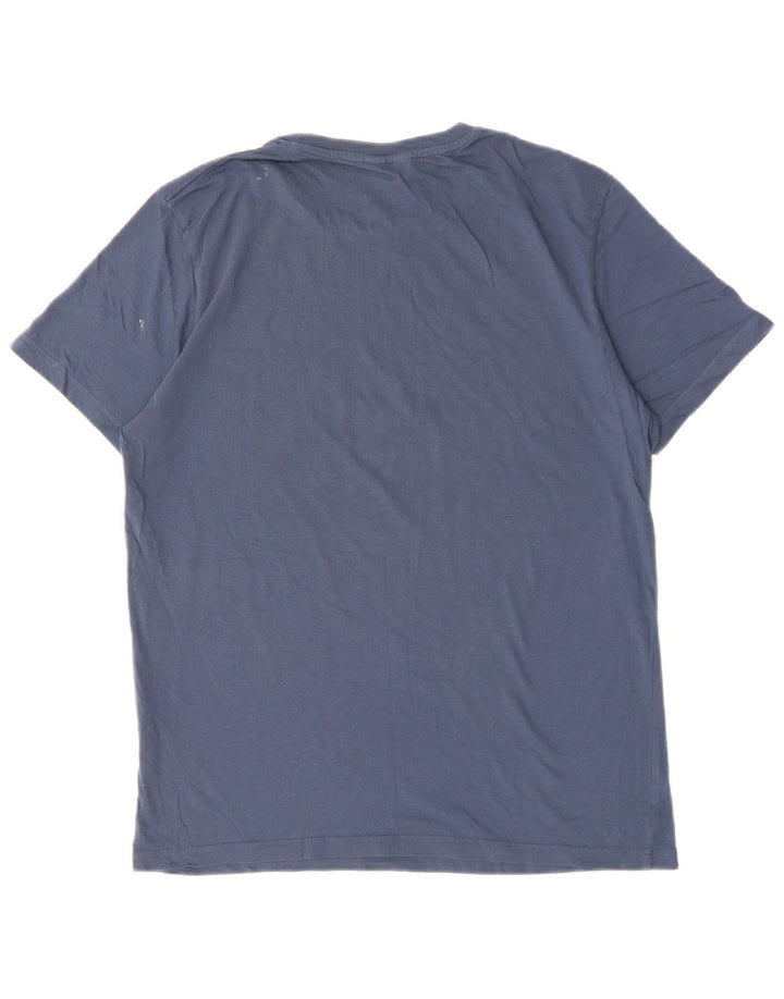 Ανδρικό T-Shirt JACK & JONES Τοπ μεσαίο ναυτικό μπλε βαμβακερό
