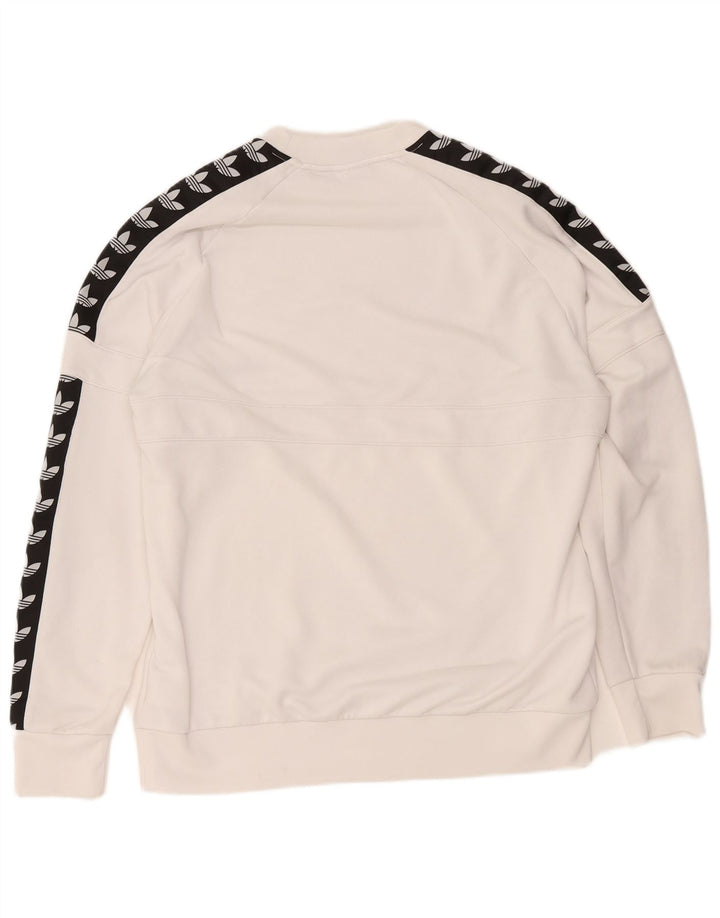 Ανδρικό γραφικό φούτερ Adidas Jumper Large White Colourblock Polyester