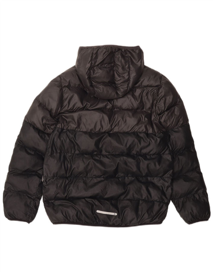 Μπουφάν ADIDAS για αγόρια με κουκούλα με επένδυση 13-14 ετών Μαύρο πολυεστέρας