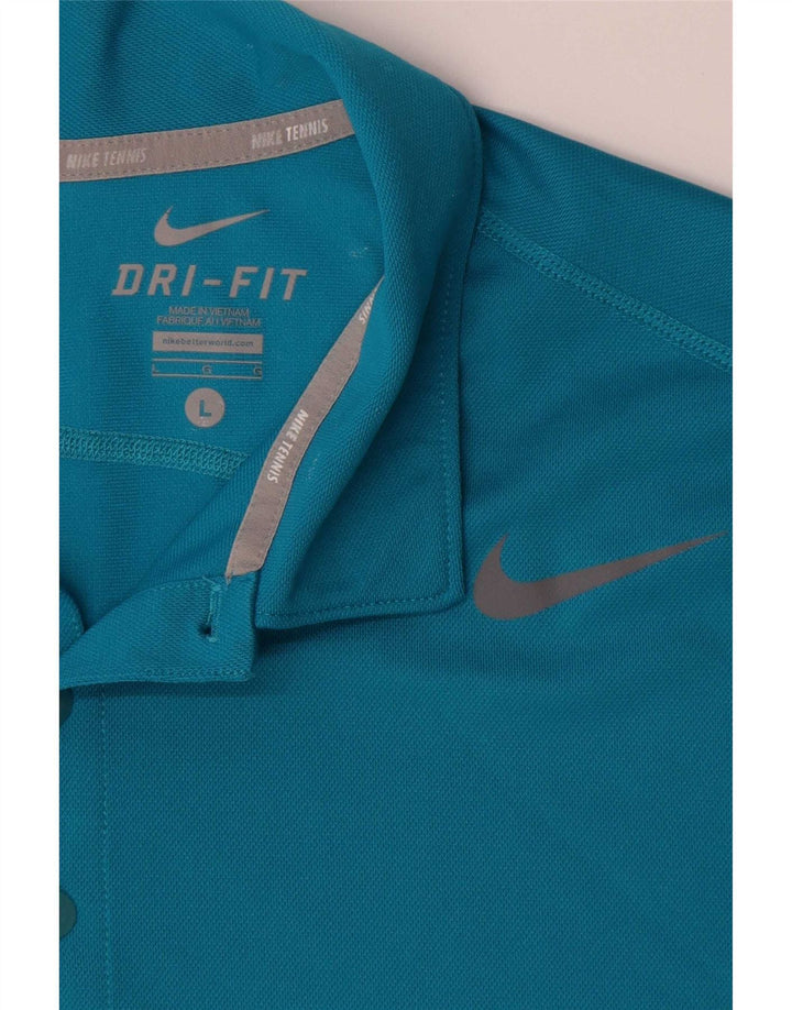 Ανδρικό μπλουζάκι Nike Dri Fit Polo με μεγάλο μπλε πολυεστέρα