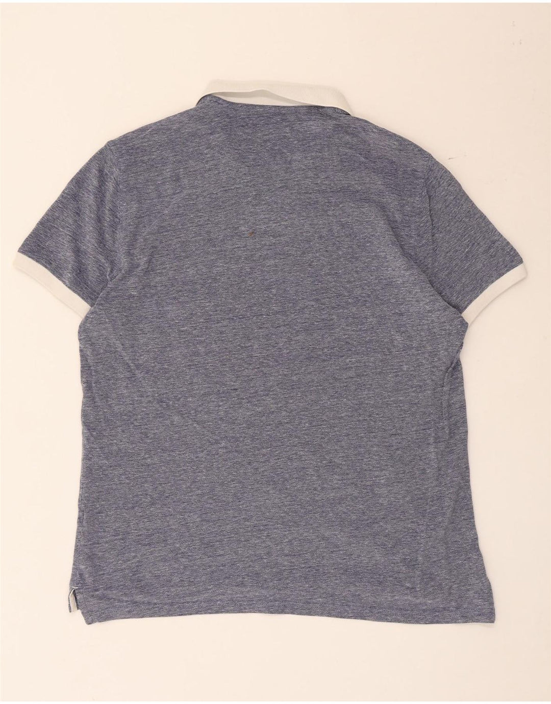 Ανδρικό μπλουζάκι ράγκμπι πόλο Massimo Dutti, μεγάλο μπλε βαμβακερό