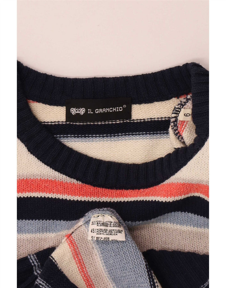 Ανδρικό πουλόβερ Il Granchio Crew Neck Jumper Μεγάλο πολύχρωμο ριγέ
