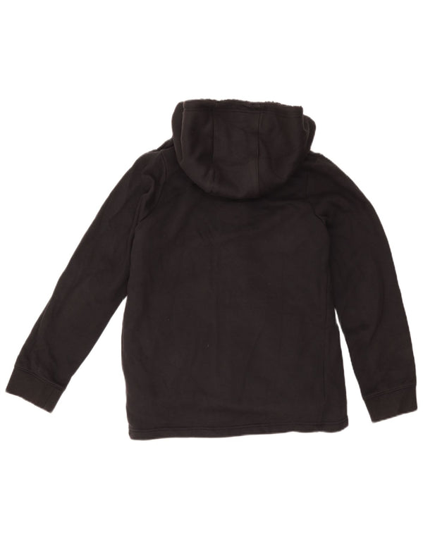 Nike Girls Zip Hoodie πουλόβερ 13-14 ετών XL μαύρο βαμβακερό