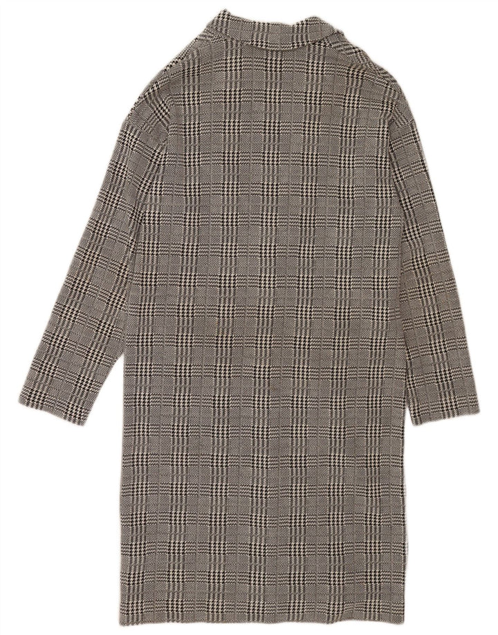 Topshop Γυναικείο Πανωφόρι UK 10 Small Grey Houndstooth Βαμβακερό