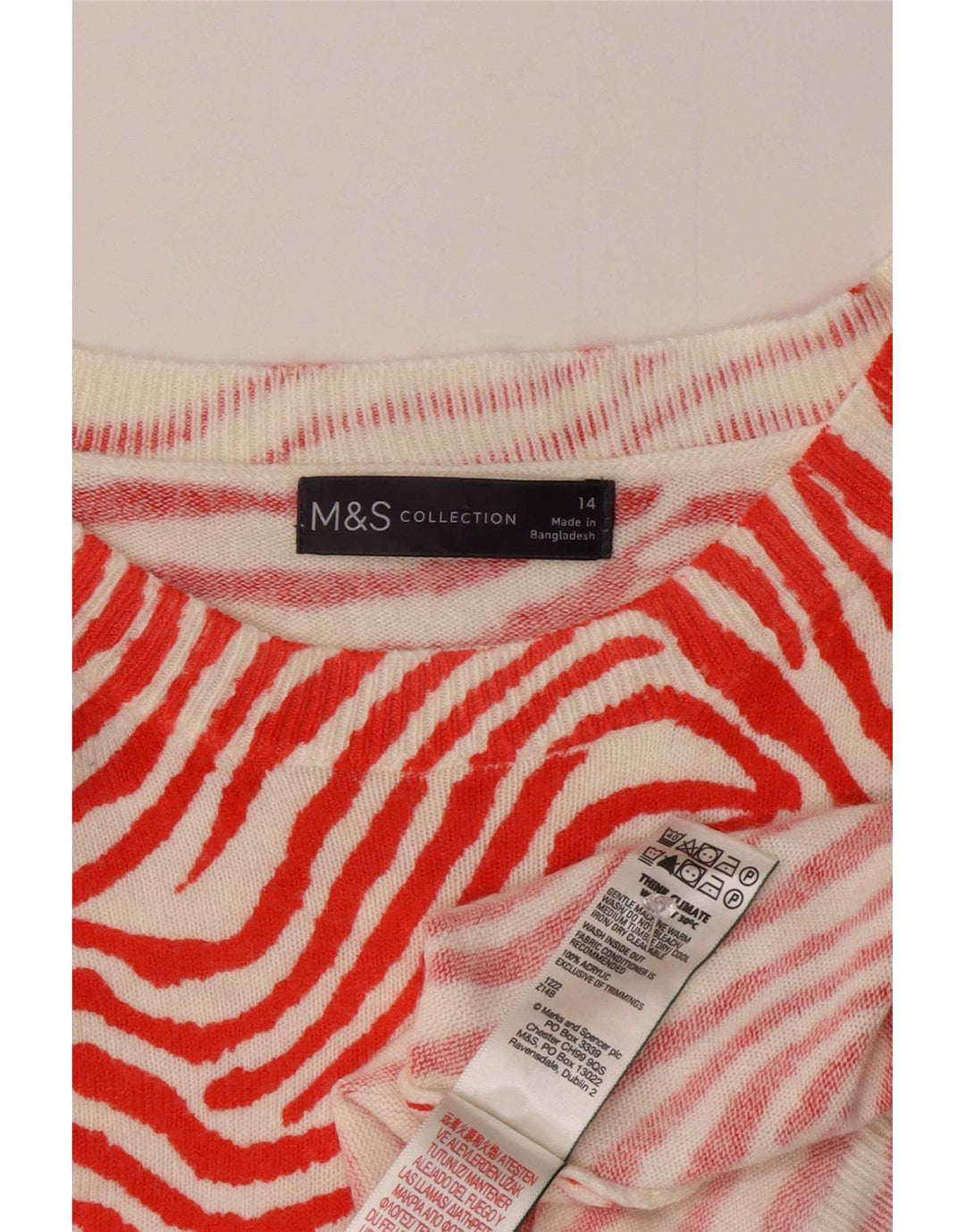 Marks & Spencer Γυναικείο πουλόβερ με λαιμόκαυστο UK 14 Medium Red